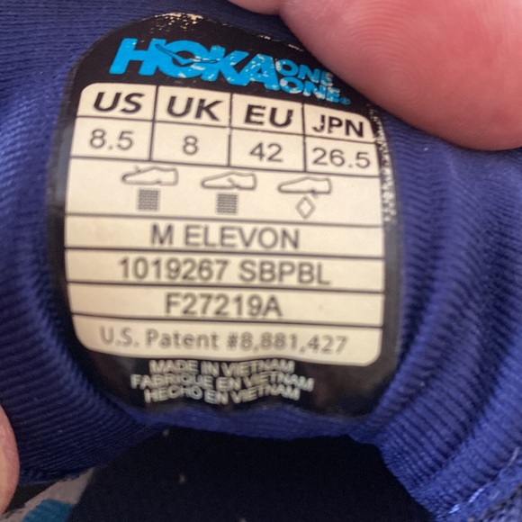 Hoka One One Elevon Storm Blue shoes -Sz 8.5 - Picture 13 of 15